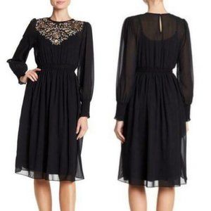 Nanette Lepore Floral Embroidered Smocked Waist